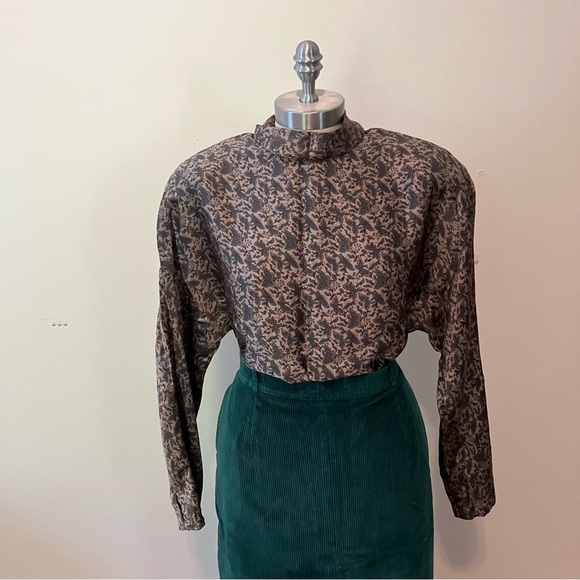 Talbots Tops - VTG Talbots Silk Turtleneck Blouse Long Sleeve Sz. 8 Butterfly Flower Old Money